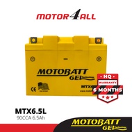 MOTOBATT Gel MTX6.5L Motorcycle Battery Premium Yuasa Replacement with AGM Technology Motor4all