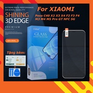 Tempered Glass for Xiaomi Poco C65 C40 X2 X3 X4 X5 F2 F3 F4 F5 M3 M4 M5 M6 Pro GT NFC 5G Transparent