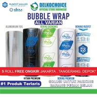 plastik bubble wrap 125cm x 50meter dkm plus premium termurah roll - alumunium foil