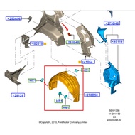 Original Ford Focus MK3 / MK3.5 Rear Fender Liner Rear Wheel Inner Protection Cover Daun Pisang Bela