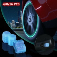 ⭐Hot Sale⭐Car Tire Valve Auto Fluorescent Tyre Valves 4/8/16 PCS Blue Universal New【IMB240316】