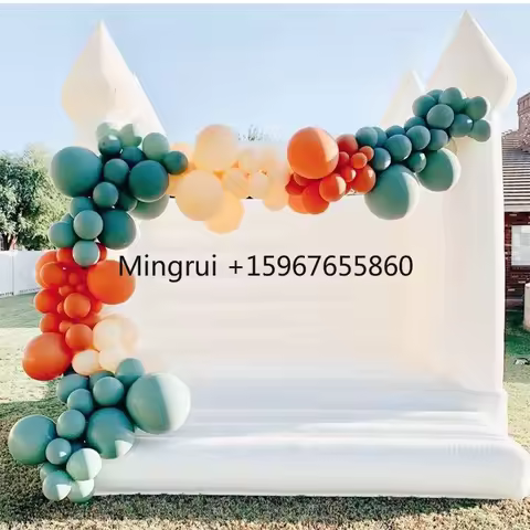 White WeddinDurable White Bounce House Bouncer Custom White Wedding Bounce House Inflatable Castle J
