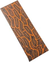 RECHERE 2pcs Knife Handle Scale Slabs Grips G10 Damascus Tortoiseshell Pattern Orange Knives Sword G