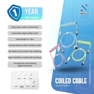 Type C Aviator Coiled Cable Mechanical Keyboard Plug and Play