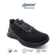 NewStar Black School Shoes M825 [Shoe Lace] Kasut Hitam