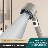 Kit 4 In 1 Shower Head 3 Mode High Pressure With Filter Cotton