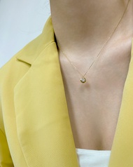 Open on Museum - Girl and White Zircon Necklace สร้อยเงินแท้ พร้อมจี้ประดับด้วยพลอย