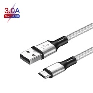 Micro usb Cable Charging Cable 3.0A 2M Long Fast Charger Port Charging Cable Braided USB-C Cable for oppo a3s a5s ax5s a15 a15s f1s A83 A71 a7 a73 a57 a12 a31 a35 a12s a17 a17k