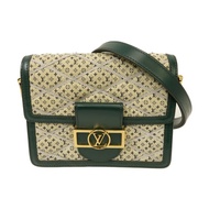 LOUIS VUITTON 【激減優惠】帆布Mini Dauphine金扣肩背袋綠色/白色