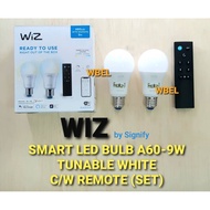 PHILIPS WIZ SMART LED BULB 9W TUNABLE WHITE X 2 PCS C/W WIZMOTE (PACKAGE)