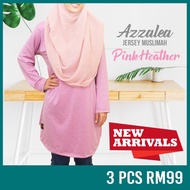 TUDIAA AZZALEA Tshirt Muslimah Jersey Super Soft Sport Fabric Heather Color (XS-7XL)