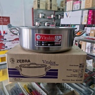 171200 Stock Pot D28cm H10cm, capacity 6L, SUS 304, 3ply bottom, Zebra Vitalux, Thailand Made