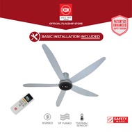 KDK T60AW (150cm) Remote Controlled DC Ceiling Fan with Standard Installation