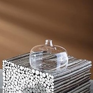 【LSA】VESSEL寬底窄口花瓶H18cm-透明