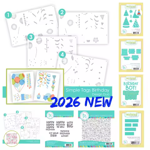 New Taylored Birthday Hooray Hat Die Set Metal Cutting Dies Stencils for Scrapbooking Stamp Decorati