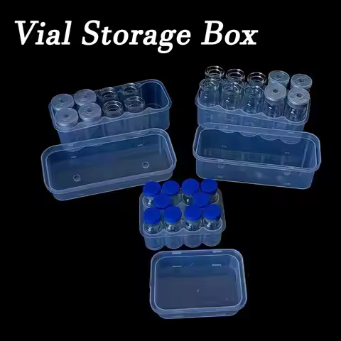 Peptide Case Peptide Storage Box Peptides Case Vial Storage Supplies Clear Box for Peptides Transpar