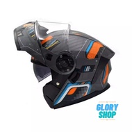 GLORY Shop RXR 691B-F3 Modular Full Face Helmet With ICC Dual Visors