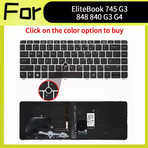 New Keyboard For EliteBook 745 G3 745 G4 840 848 G3 G4 840R G4 HSTNN-I33C