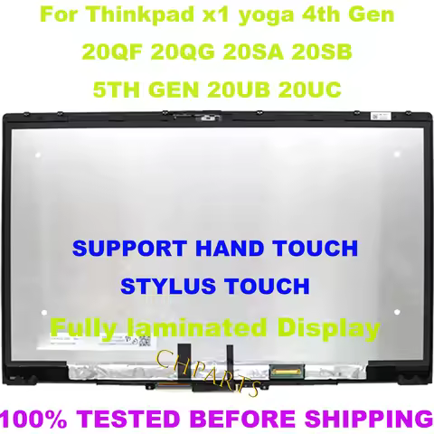 14" For Lenovo Thinkpad X1 Yoga 4th 5th Gen 4 5 LCD Touch Screen N140HCG-GR2 B140QAN02.2 NV140QUM-N5