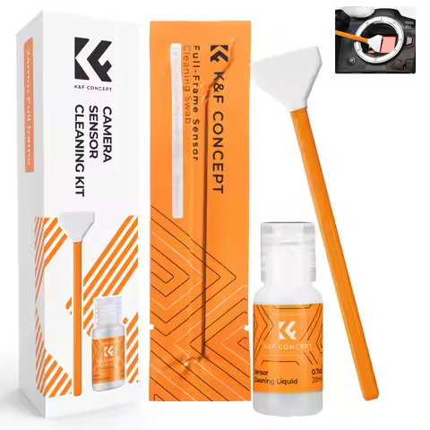 K&F CONCEPT 24mm Full Frame/16mm APS-C Sensor Cleaning Swab *6 &20ml Liquid Sensor Cleaner Sets For 
