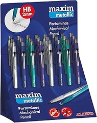 Alpino Maxim Metalix 2mm Mechanical Pencil with Metal Case and Tips - Pack of 24 - Blister Pack of 1
