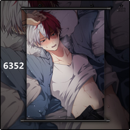 [We4z] โปสเตอร์อนิเมะผ้าใบวาดภาพฮีโร่ของฉันสถาบันการศึกษา Bakugo Katsuki Shoto Todoroki Izuku Midori