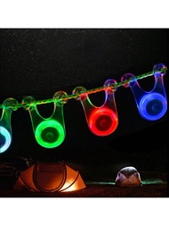 掛繩燈露營燈，自行車警示燈，LED繩光護衛燈，適用於露營釣魚和自行車迷你燈，室外露營裝飾燈LED帳篷繩掛燈背包燈