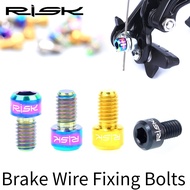 Risk 2PCS m6*10mm Road C Brake Fix Inner Line Screws TC4 Titanium Alloy MTB Wire Fixed Bolts  Inner 