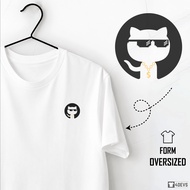 IT GitHub W Thug Life T-shirt - White Cotton short-sleeved round neck t-shirt - Programmer shirt