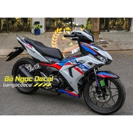 HRC style RR stamp winner x v3 black and white car sticker 3-layer removable sticker