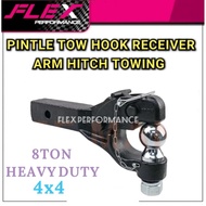 HEAVY DUTY 8 TON BALL COMBO PINTLE TOW HOOK RECEIVER ARM HITCH TOWING 4X4 4X2 4WD TRUCK REAR FRONT B