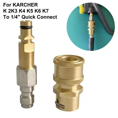 High Pressure Washer Adapter 1/4" Quick Connect For Karcher K2 K3 K4 K5 K6 K7 Wash Gun Anti-Winding 