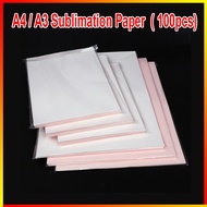 Sublimation Transfer Paper A4 = 100pcs  &  A3 = 100pcs