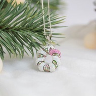 【小耶誕】聖誕花圈純銀項鍊 / 施華洛世奇滿鑽項鍊