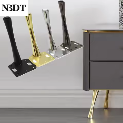 4Pcs Zinc Inclined Furniture Leg Gold Silver Titanium Black Gold