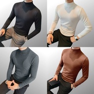 Fashionable warm 4-way stretch ribbed thermal shirt - Keeps heat in 4 seasons