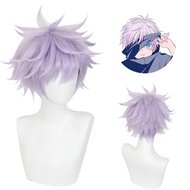 Lingqi Spell Fighting Gojo Go Normal Exude Edition Lavender Flip cos Anime Wig
