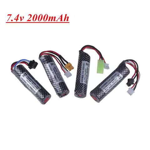 18350 2s 7.4V 2000mAh Li-ion Battery for Electric airsoft Water Toys Gun/Automatic Splatter Ball Rif