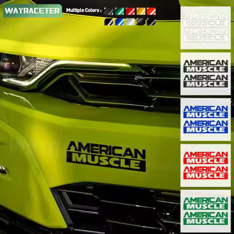 2 Pcs American Muscle Graphics Decal Front Bumper Trunk Fender Window Sticker For Dodge Challenger C