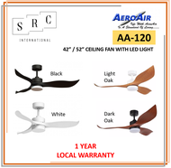 AeroAir AA-120 DC Motor Ceiling Fan with LED Light 42" and 52"