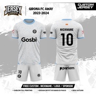 G1R0NA FC AW4Y 2023-2024 SHORT Jersey Full printing Free custom name, number for adults and children
