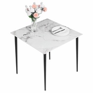 โต๊ะกินข้าวโมเดิร์น โต๊ะกินข้าว 4 ที่นั่ง 80ซม หินอ่อน ลักษณะ Square Dining Table Sintered Stone Beautiful Marble Tabletop หินอ่อนราคา --- No Including Chair