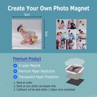 Premium Customize Square Magnet with Photo 5cm x 5cm Fridge Magnet Custom Print Magnet