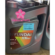 Hyundai XTeer ATF 3 SYNTHETIC Automatic Transmission Fluids 4L (Dexron IIIH Allison C-4) 100% Origin