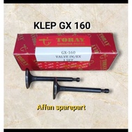 MESIN GX 160 VALVE, GX 160 VALVE SET, VALVE IN - EX GX 160 ENGINE (5.5 hp) ORIGINAL TORAY