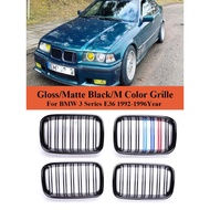 For BMW 3 Series E36 1992-1996 Front Bumper Kidney Facelift Grills Radiator  Racing Grille Car Acces