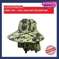 BIGSALES UV Protection Army Outdoor Hat With Fully Cover Face /Topi Kain Kerja Askar Jepun