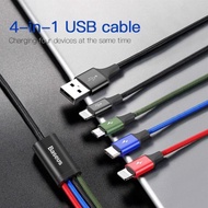 BASEUS RAPID SERIES 4 IN 1 MULTI-FUNCTIONAL CHARGING CABLE FOR IPHONE IPAD, SMARTPHONE & ANDROID TAB