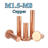 Copper countersunk head rivets GB869 percussion type flat head flat cone head solid rivets Copper d 