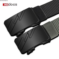 Red Bean HOdo Braided Belt Automatic Buckle Durable Nylon Belt Middle-aged Young Business Canvas Cas
